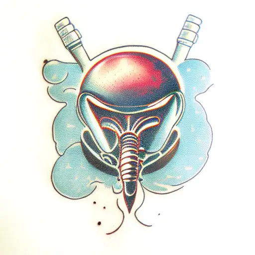 alien vs predator small simple tattoo design idea