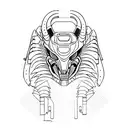 Predator simple and light lines tattoo design idea