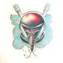 alien vs predator small simple tattoo design idea