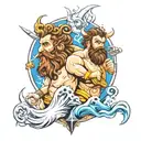 zeus y poseidon tattoo design idea
