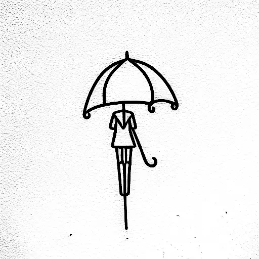 umbrella tattoo design idea