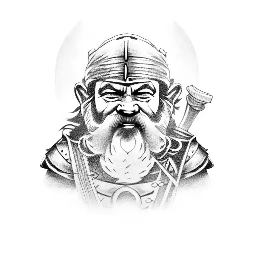 Dwarf  Warrior tattoo design idea