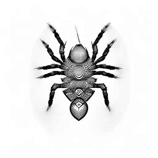 gothic spider tattoo design idea