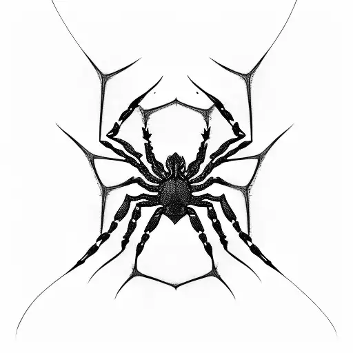 gothic spider tattoo design idea
