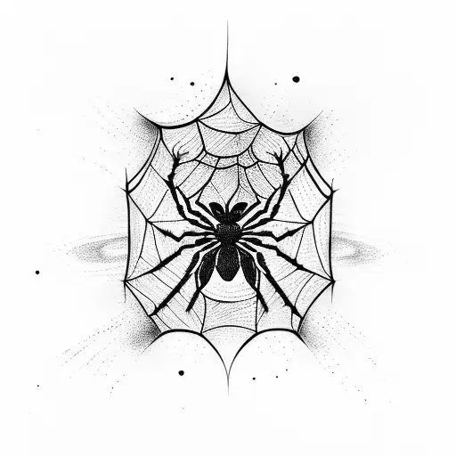 symbiote spider web tattoo design idea