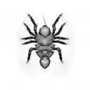 gothic spider tattoo design idea