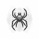 gothic spider tattoo design idea