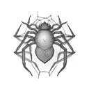 gothic spider tattoo design idea