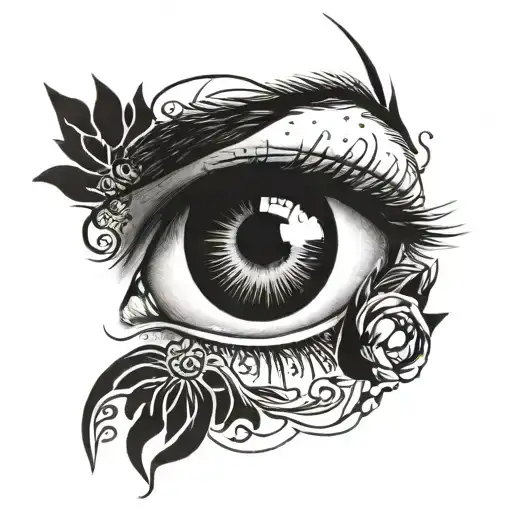 eye tattoo on men's forearm of girlfriend's eye tattoo design idea