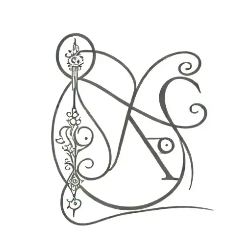 libra zodiac sign letter K letter tattoo design idea