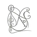 libra zodiac sign letter K letter tattoo design idea