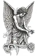 weeping angel tattoo design idea