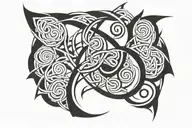 jormungander celtic design tattoo design idea