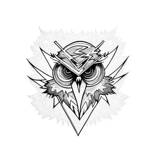 Gratefuldead lightning bolt raven roses owl tattoo design idea