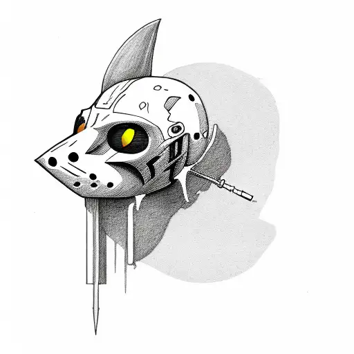 Friday the 13th, line art, flash, simple, sexy tattoo design idea