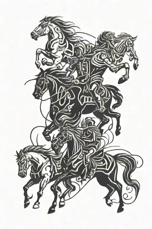 The Four Horsemen of the Apocalypse tattoo design idea