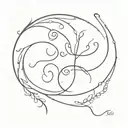 pisces Aries Gemini zodiac signs intertwined tattoo design idea