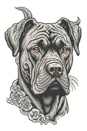 cane corso dog tattoo design idea