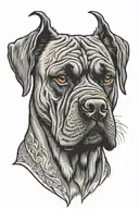 cane corso dog tattoo design idea