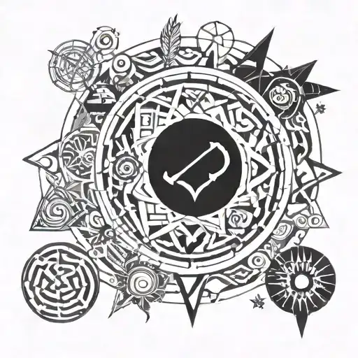 alchemist circle inspired  by adventure time tattoo design idea