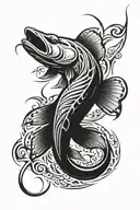 flathead catfish tattoo design idea