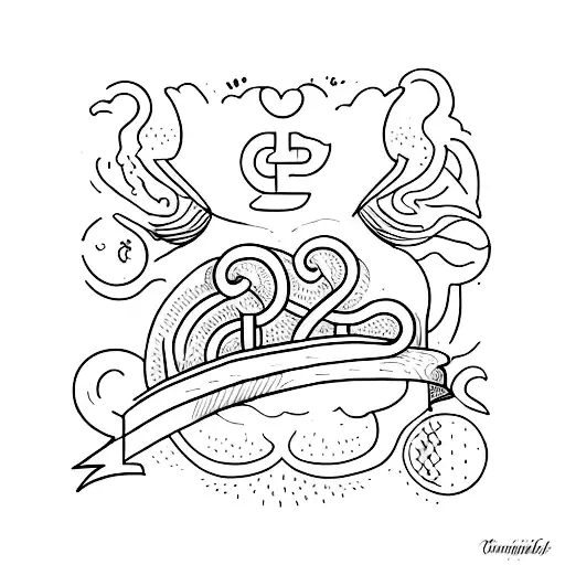 I want it to say "B. good" in stretched cursive  tattoo design idea