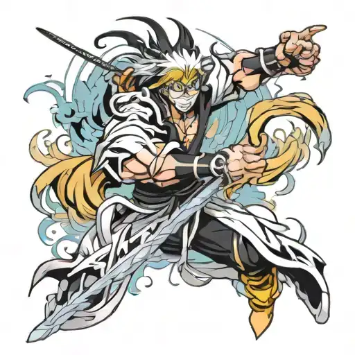 arm sleeve inspired by the anime "bleach" tattoo design idea
