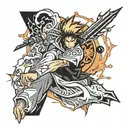 arm sleeve inspired by the anime "bleach" tattoo design idea