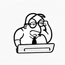 peter griffin typing code at the computer tattoo design idea