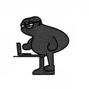 peter griffin typing code at the computer tattoo design idea