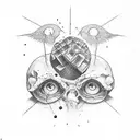 the book cover of brothers karamazov with the three brothers tattoo design idea