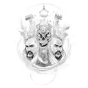the book cover of brothers karamazov with the three brothers tattoo design idea