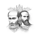 the book cover of brothers karamazov with the three brothers tattoo design idea