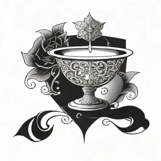 Eucharisty and chalice tattoo design idea