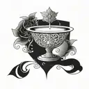 Eucharisty and chalice tattoo design idea