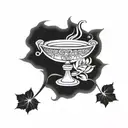 Eucharisty and chalice tattoo design idea