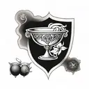 Eucharisty and chalice tattoo design idea