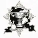 Eucharisty and chalice tattoo design idea