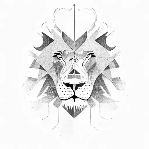 lion and spartan tattoo design idea