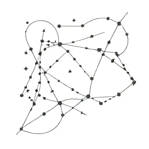 Constellation Cassiopeia tattoo design idea