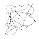 Constellation Cassiopeia tattoo design idea