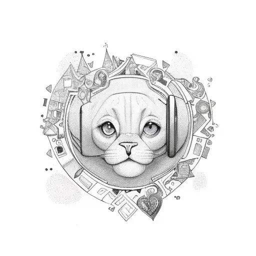Mac Miller with hearts tattoo design idea