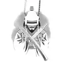 samurai with straw hat tattoo design idea