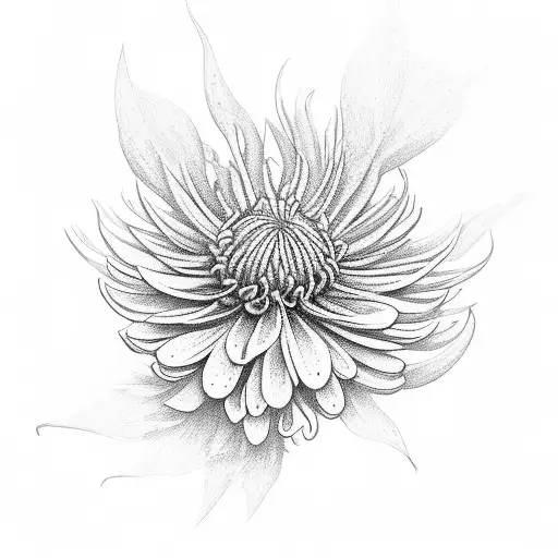 Chrysanthemum tattoo design idea