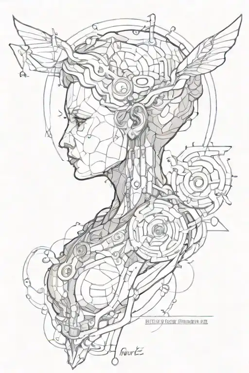 Sculpt yourself by the light of science and veritas tattoo design idea
