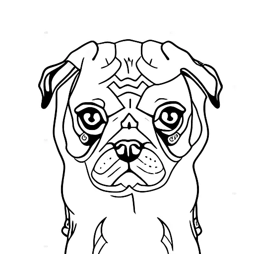 pug and labrador  tattoo design idea