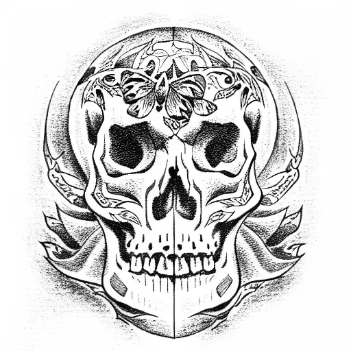 Skull tattoo design idea