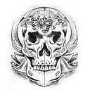 Skull tattoo design idea