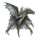 dragon wings spread wide tattoo design idea