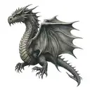 dragon wings spread wide tattoo design idea